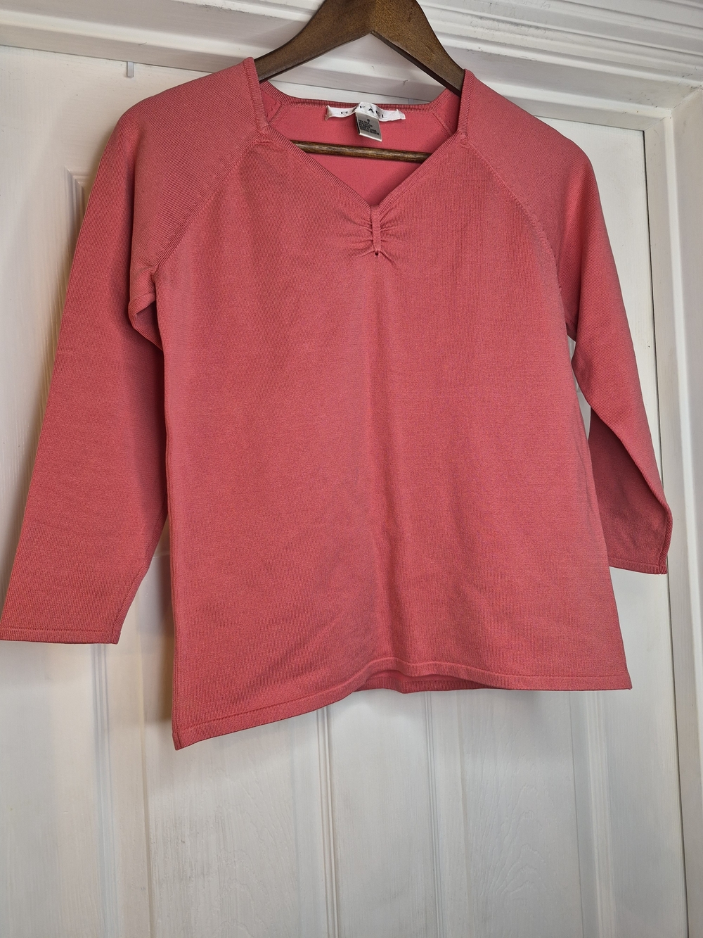 Rafael Women's Coral Pink Silk Top Small